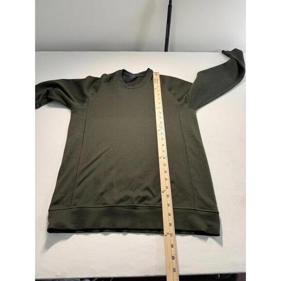 Lululemon Engineered Warmth Merino Wool Blend Lined Crewneck Medium Green - Picture 5 of 5